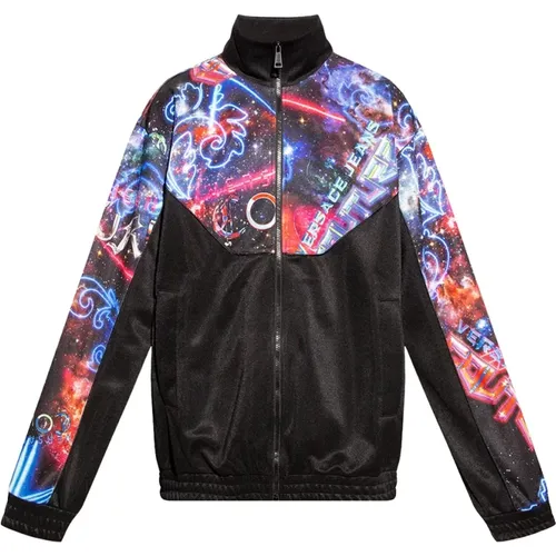 Space Motif Track Jacket , male, Sizes: XS, S, L, M - Versace Jeans Couture - Modalova