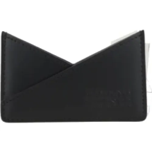 Wallets & Cardholders, male, , Size: ONE SIZE Leather Credit Card Wallet - MM6 Maison Margiela - Modalova