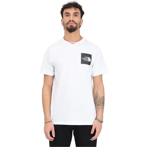 Weiße Feine Rundhals T-shirt , Herren, Größe: XL - The North Face - Modalova