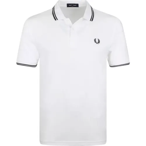 Polo Shirts, male, , Size: 2XL Double Stripe Polo Shirt - Fred Perry - Modalova