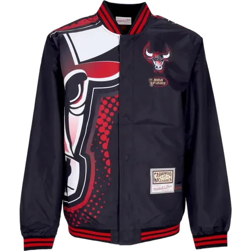 Chicago Bulls NBA Bomber Jacket Black , male, Sizes: S, L, XL, M - Mitchell & Ness - Modalova