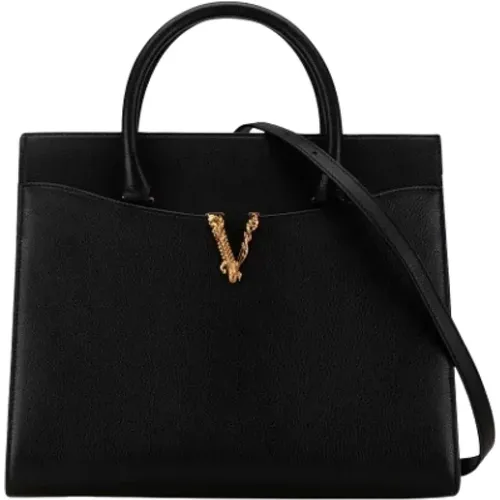 Pre-owned Leather handbags , female, Sizes: ONE SIZE - Versace Pre-owned - Modalova