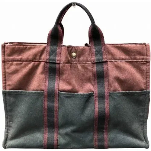 Pre-owned Tote Bags, female, , Size: ONE SIZE Pre-owned Canvas handbags - Hermès Vintage - Modalova