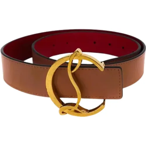 Pre-owned Leather belts , female, Sizes: ONE SIZE - Christian Louboutin Pre-owned - Modalova