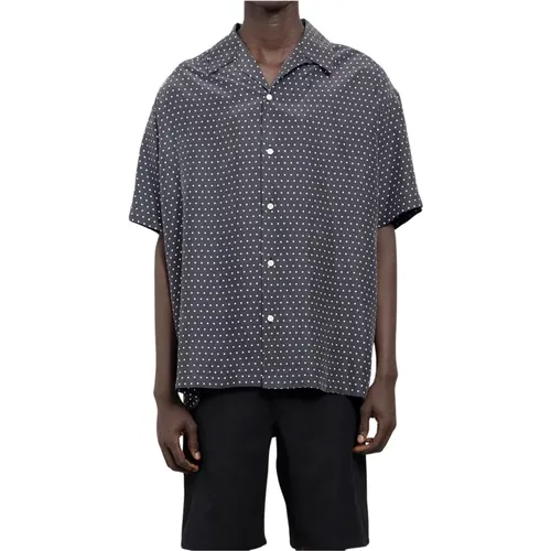 And White Polka Dot Shirt , male, Sizes: L - Destin - Modalova