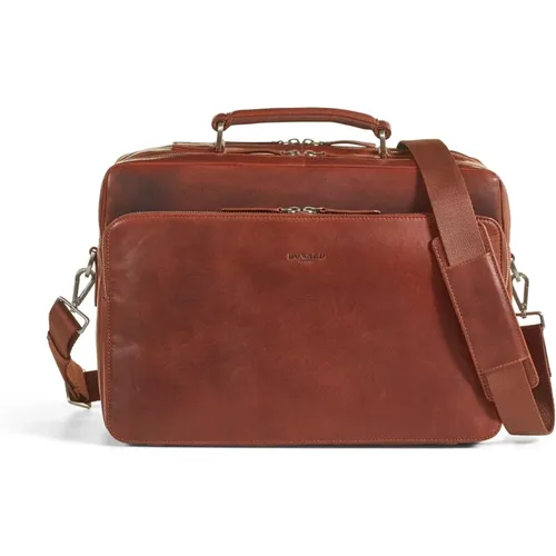 Laptop Bags & Cases, male, , Size: ONE SIZE Leather Laptop Business Bag - Howard London - Modalova