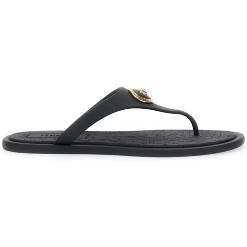 Flip Flops, female, , Size: 5 US Rubber Slides Sandals - Versace - Modalova