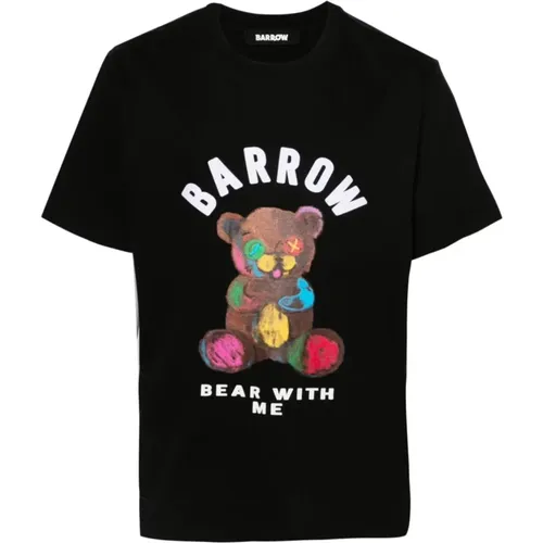 Bear and Crewneck T-Shirts und Polos , Herren, Größe: XL - Barrow - Modalova