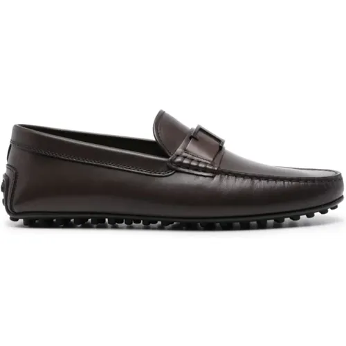 Marrón T-Band Moc Calf Shoes , male, Sizes: 10 UK, 8 UK - TOD'S - Modalova
