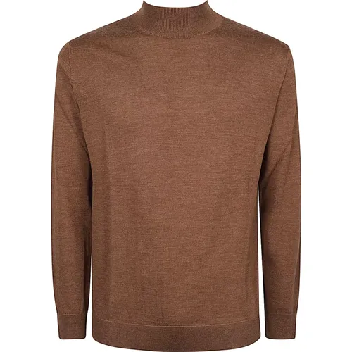 Turtlenecks, male, , Size: XL Merino Wool Crew Neck Sweater - Daniele Fiesoli - Modalova