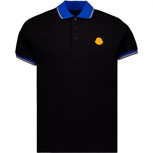 Tricolor Polo Shirt Classic Fit Short Sleeve - Moncler - Modalova