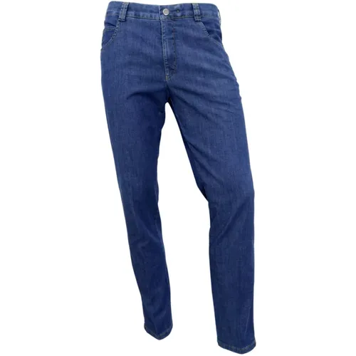 Dubai trousers 1-4120/17 , male, Sizes: W26, W27 - Meyer - Modalova