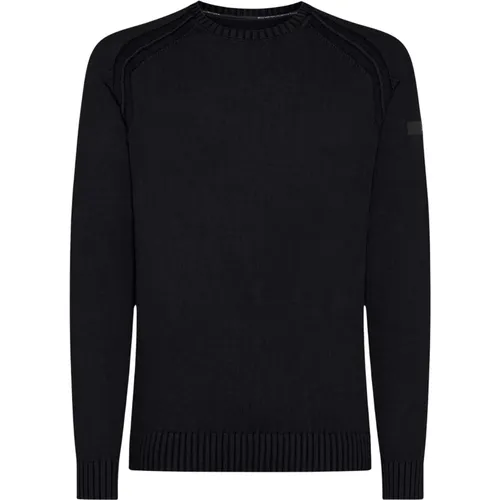 Round-neck Knitwear, male, , Size: L Cotton Round Knit Sweater - RRD - Modalova