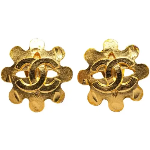 Pre-owned Jewellery, female, , Size: ONE SIZE Pre-owned Metal earrings - Chanel Vintage - Modalova