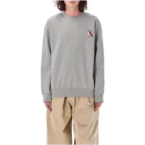 Grau Melange Puffin Stickerei Sweatshirt - JW Anderson - Modalova