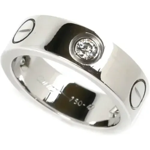 Pre-owned Jewellery, female, , Size: ONE SIZE Pre-owned White Gold rings - Cartier Vintage - Modalova