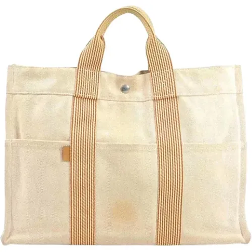 Pre-owned Tote Bags, unisex, , Size: ONE SIZE Pre-owned Canvas handbags - Hermès Vintage - Modalova