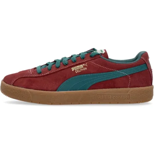 Dark Jasper Low Shoe with Leather , male, Sizes: 6 UK, 10 UK, 10 1/2 UK, 8 1/2 UK, 11 UK - Puma - Modalova