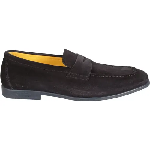 Mitternachtsblaue Loafer Slip-On Schuhe , Herren, Größe: 44 EU - Doucal's - Modalova