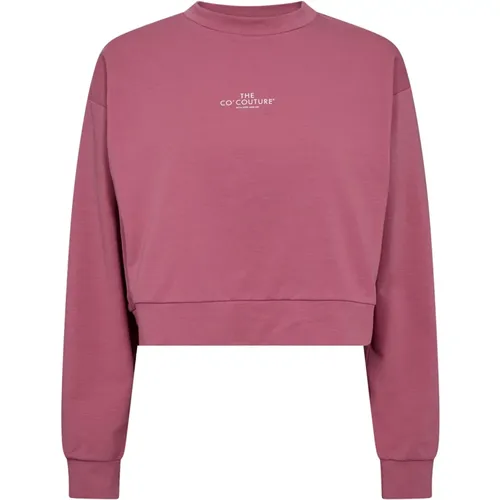 Logo Crop Sweatshirt , female, Sizes: XS, XL, L, S, M - Co'Couture - Modalova