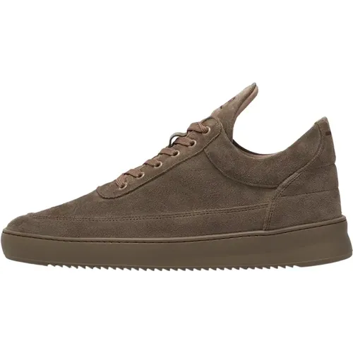 Niedrige Top Wildleder Alle Taupe , Herren, Größe: 45 EU - Filling Pieces - Modalova