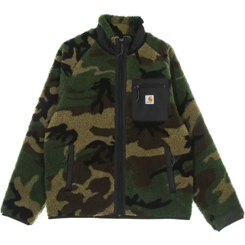 Sherpa Fleece Jacke Camo Laurel/Schwarz - Carhartt WIP - Modalova