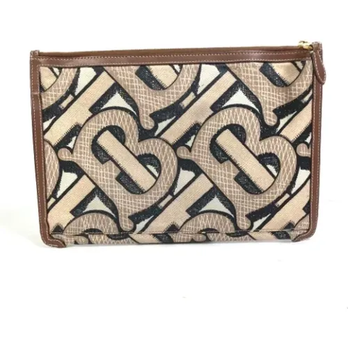 Pre-owned Clutches, male, , Size: ONE SIZE Pre-owned Fabric clutches - Burberry Vintage - Modalova