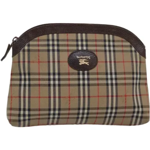 Pre-owned Clutches, female, , Size: ONE SIZE Pre-owned Canvas pouches - Burberry Vintage - Modalova