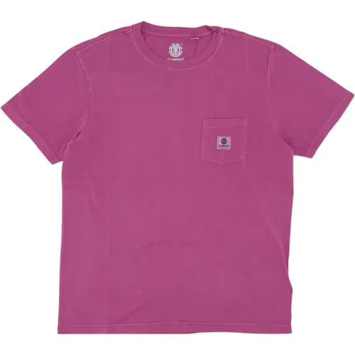 T-Shirts, male, , Size: L Pocket Pigment Tee Deep Orchid T-Shirt - Element - Modalova