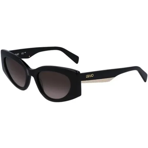 Schwarze Acetat-Sonnenbrille für Frauen - Liu Jo - Modalova