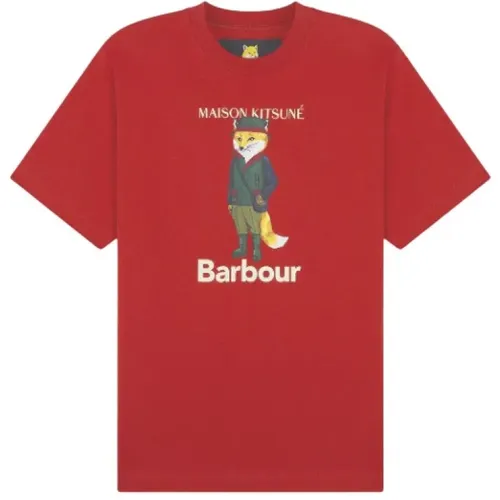 Maison Kitsuné Beaufort Fox T-Shirt , male, Sizes: L, M - Barbour - Modalova