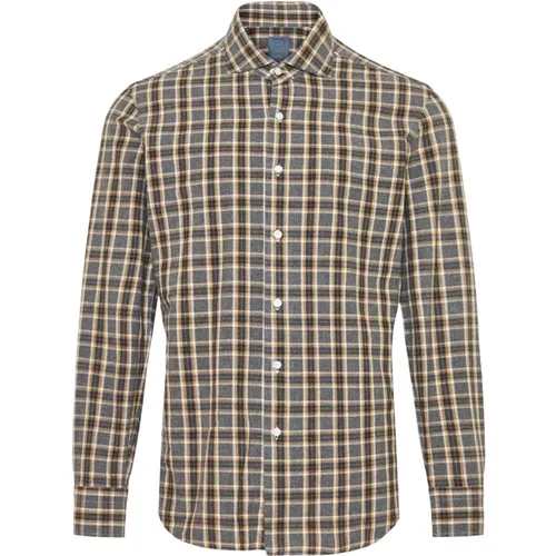 Italian Cotton Checked Shirt , male, Sizes: 4XL, 5XL, M, 3XL, XL, L - Barba - Modalova