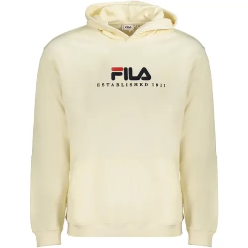 Hoodies, male, , Size: XL Cotton Men's Hooded Sweater - Fila - Modalova