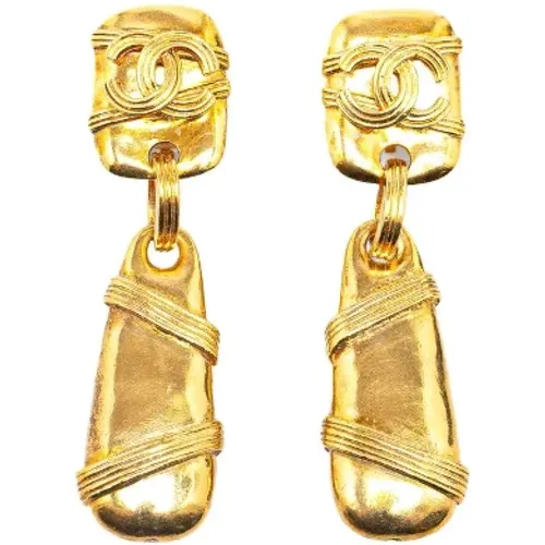 Pre-owned Jewellery, female, , Size: ONE SIZE Pre-owned Metal earrings - Chanel Vintage - Modalova