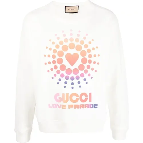 Love Parade Heart Sun Sweater , male, Sizes: M - Gucci - Modalova
