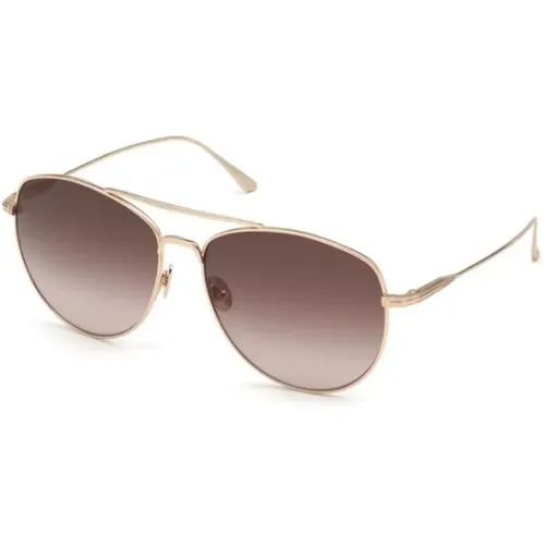 Luxuriöse Goldene Sonnenbrille - Tom Ford - Modalova