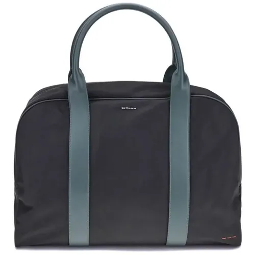 Weekend Bags, male, , Size: ONE SIZE Nylon Travel Bag with Multiple Compartments - Kiton - Modalova