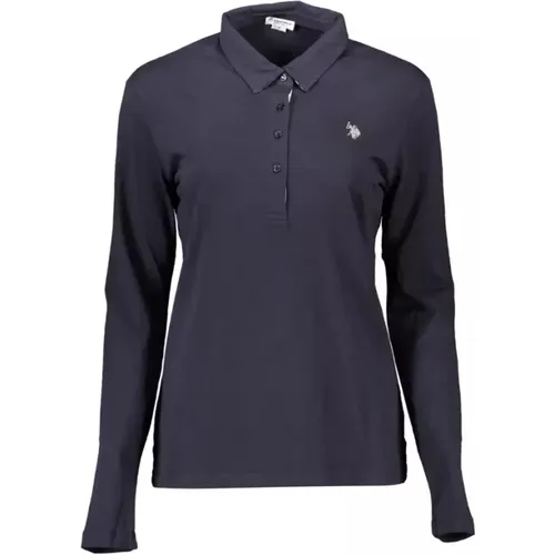 Blaues Baumwoll-Poloshirt mit Stickerei , Herren, Größe: XL - U.s. Polo Assn. - Modalova