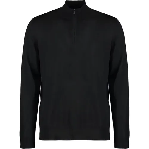 Turtlenecks, male, , Size: 4XL Ribbed Wool Turtleneck Sweater - Moorer - Modalova