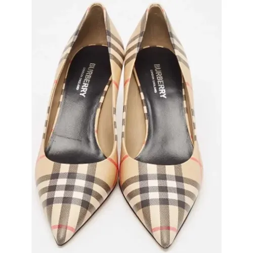 Pre-owned Coated canvas heels , female, Sizes: 4 UK - Burberry Vintage - Modalova