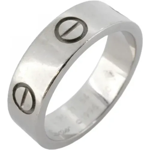 Pre-owned Jewellery, female, , Size: ONE SIZE Pre-owned White Gold rings - Cartier Vintage - Modalova