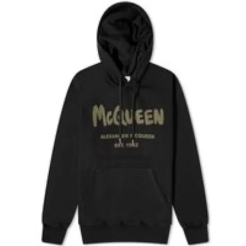 Hoodies, male, , Size: XL Graffiti Print Hoodie - alexander mcqueen - Modalova