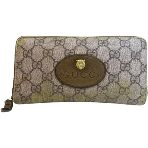 Pre-owned Wallets, male, , Size: ONE SIZE Pre-owned Canvas wallets - Gucci Vintage - Modalova