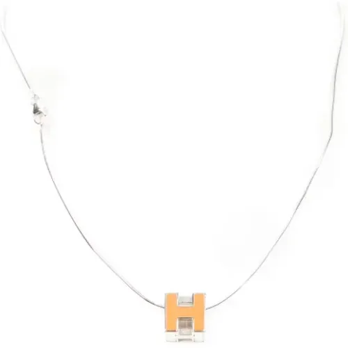 Pre-owned Jewellery, female, , Size: ONE SIZE Pre-owned Stainless Steel necklaces - Hermès Vintage - Modalova