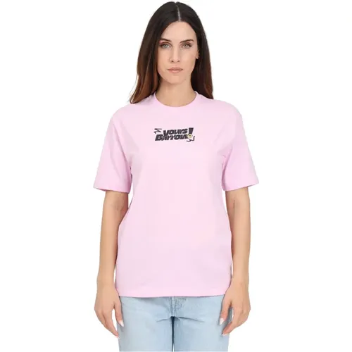 Rosa Bärenprint T-shirt , Damen, Größe: S - BARROW - Modalova