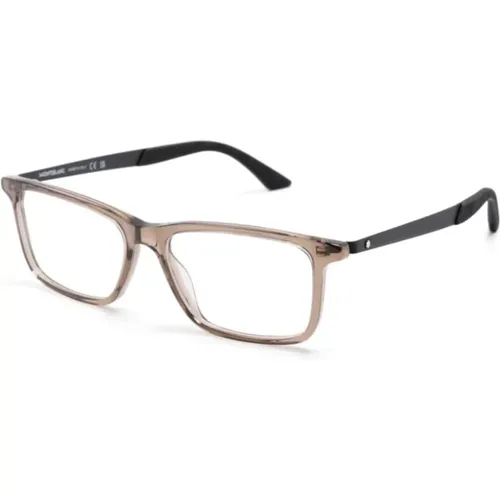 Brown/Havana Optical Frame , male, Sizes: 55 MM - Montblanc - Modalova