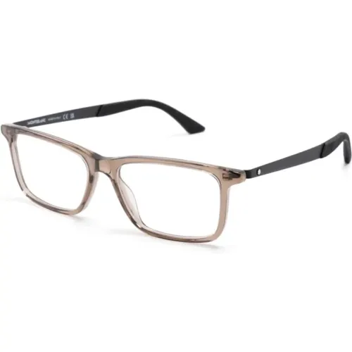 Braun/Havanna Optische Brille,Blaue Optische Brille,Klassische Schwarze Optische Brille,Designer Brille Schwarz MB0333O,Glasses - Montblanc - Modalova