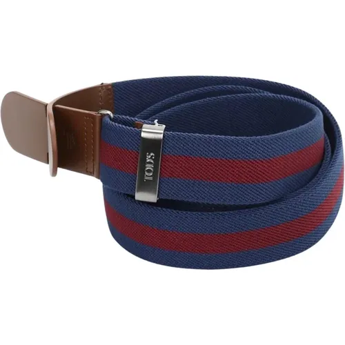 Belts, male, , Size: 80 CM Canvas Belt with Exquisite Leather Buckle - TOD'S - Modalova