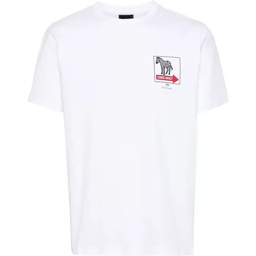 Weiße T-Shirts und Polos mit Grafikdruck , Herren, Größe: 2XL - PS By Paul Smith - Modalova