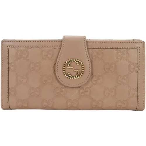 Pre-owned Leather wallets , female, Sizes: ONE SIZE - Gucci Vintage - Modalova